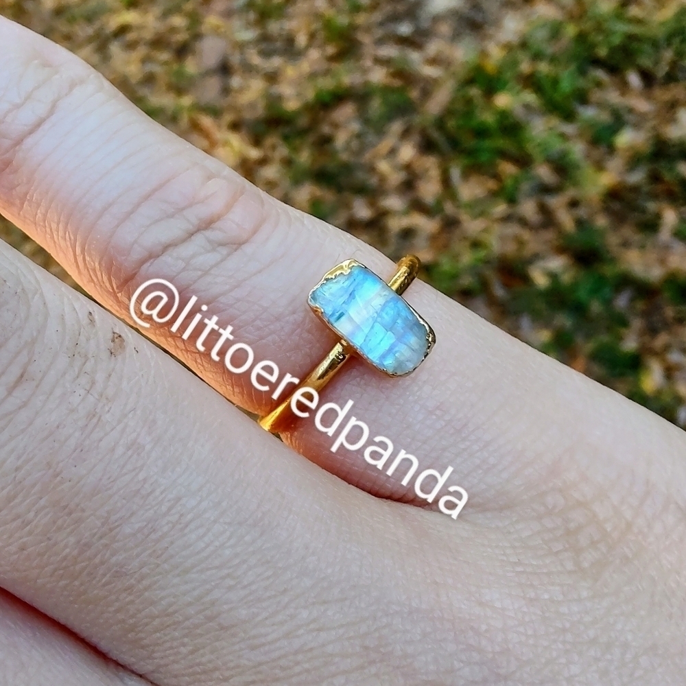 Moonstone adjustable ring